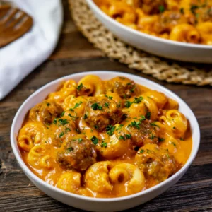 Cheesy Meatball Pasta