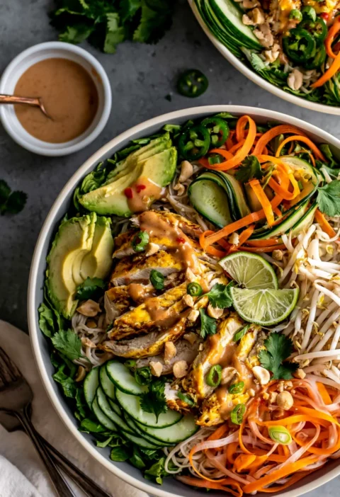 Chicken Spring Roll Bowls