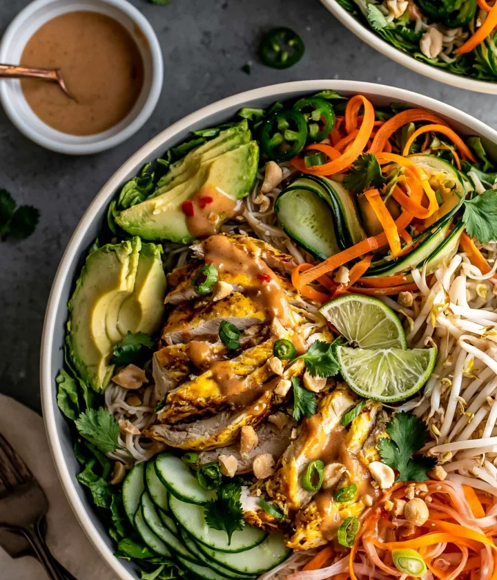 Chicken Spring Roll Bowls