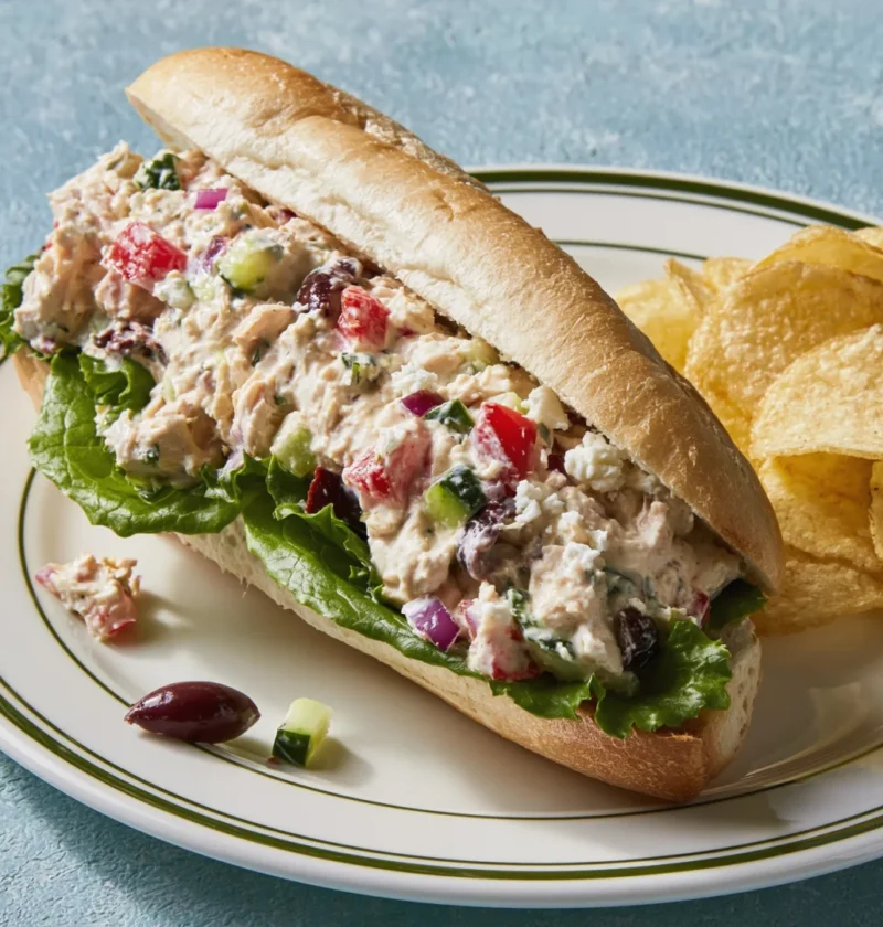 Chopped Greek Chicken Sandwich