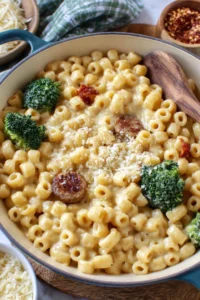 Creamy One Pot Ditalini Pasta With Parmesan Cheese
