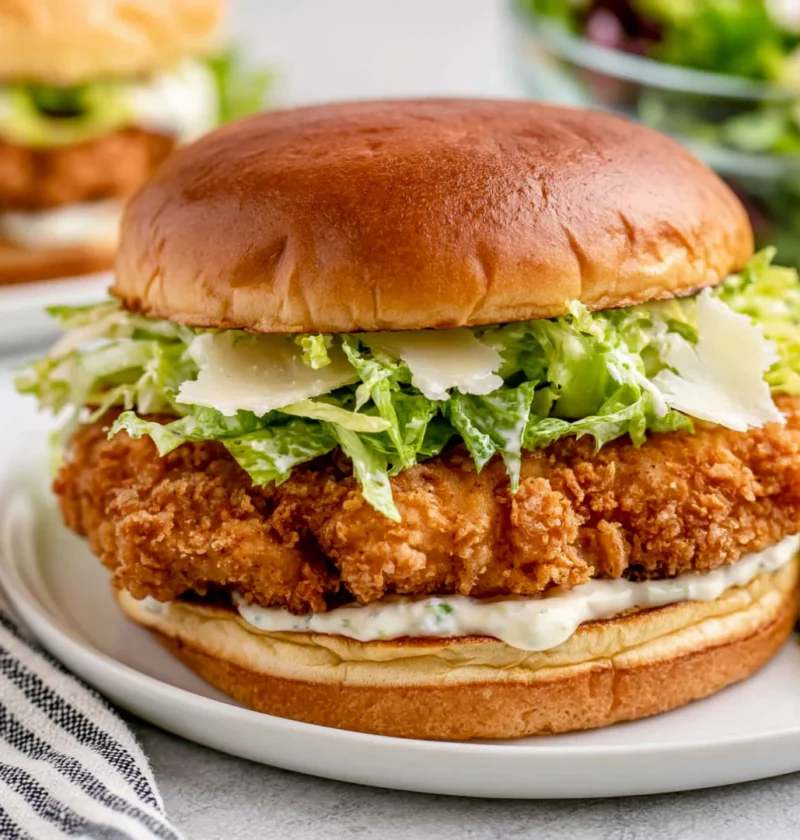Crispy Chicken Caesar Sandwiches