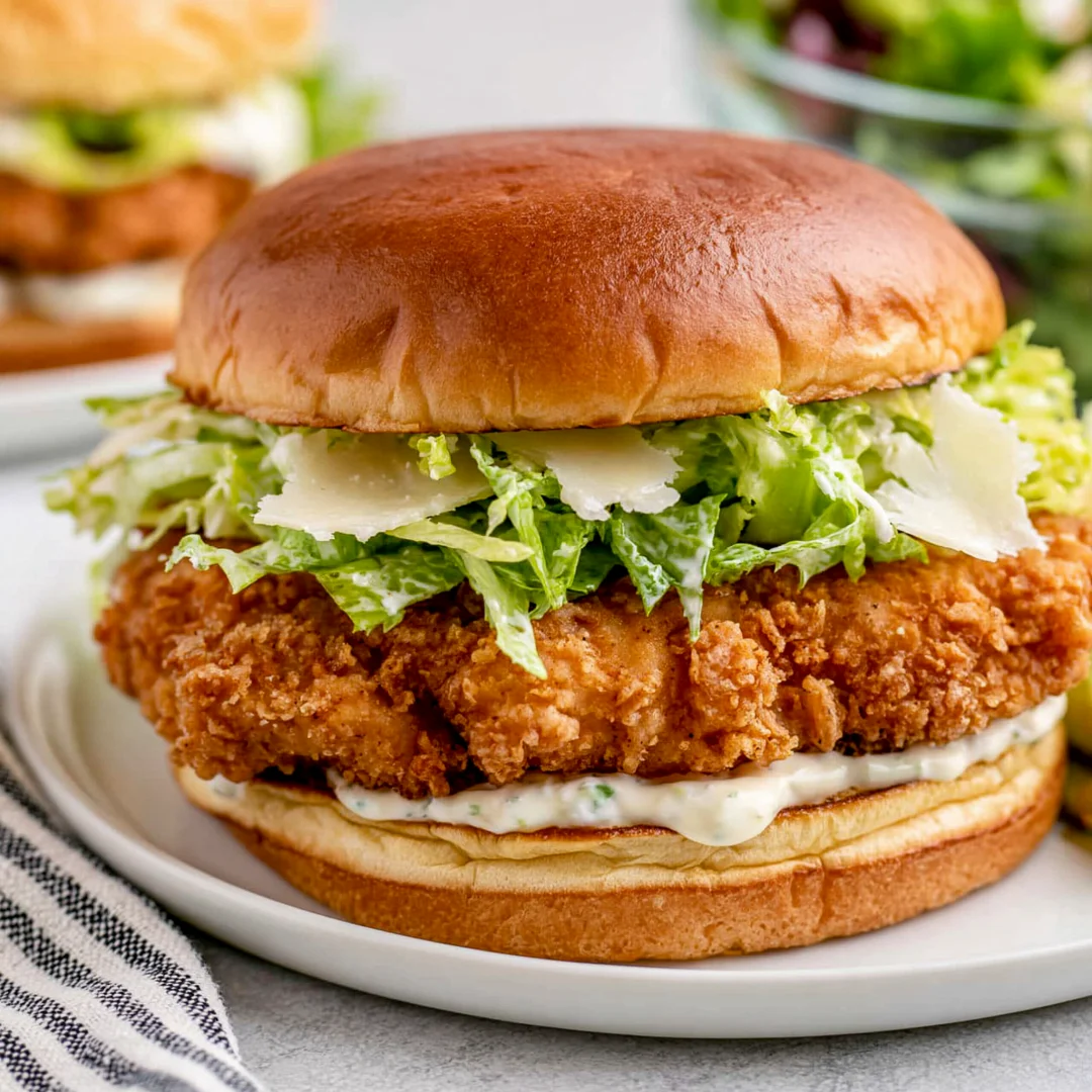 Crispy Chicken Caesar Sandwiches