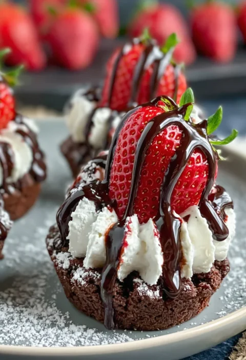 Decadent Chocolate Cheesecake Stuffed Strawberries
