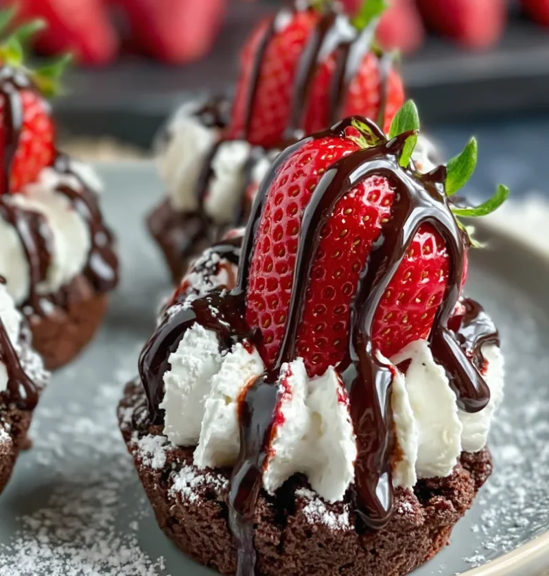 Decadent Chocolate Cheesecake Stuffed Strawberries