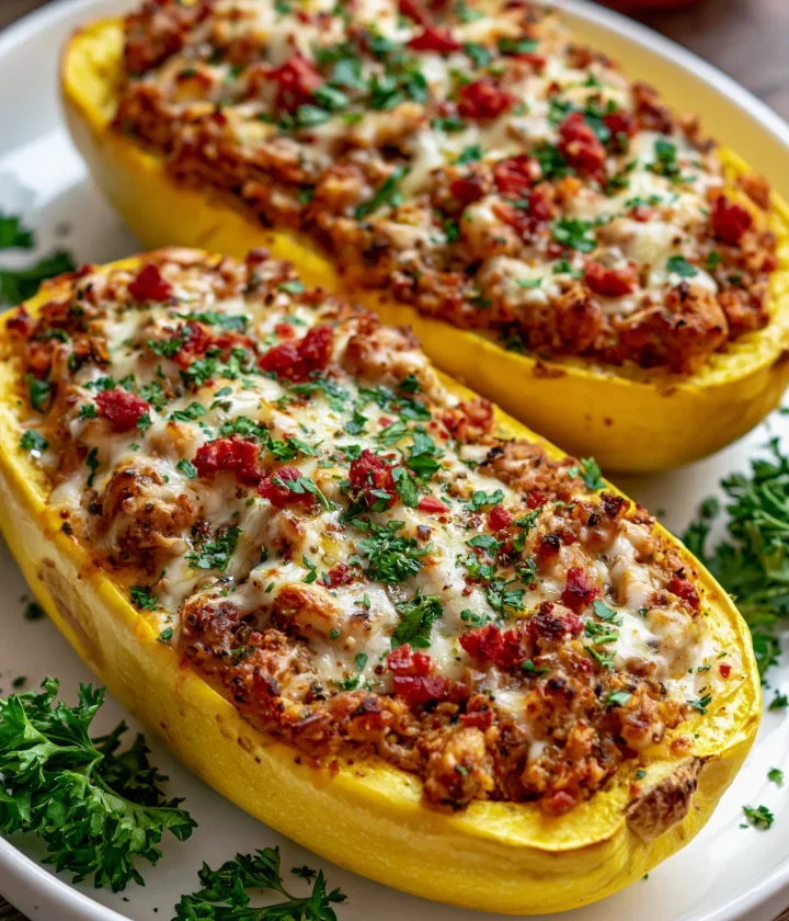 Baked Stuffed Yellow Squash Boats