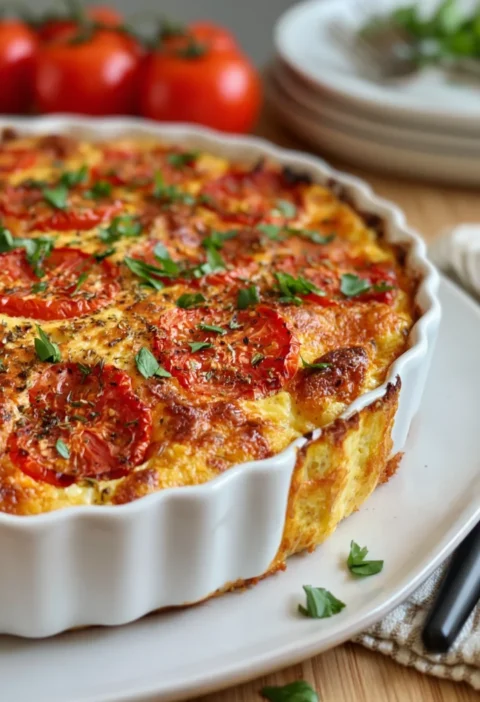 crustless tomato pie recipe