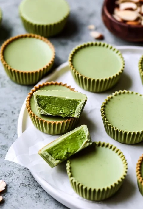 matcha coconut almond butter cups