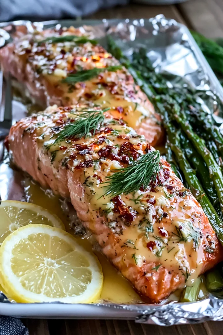 Easy Garlic Butter Baked Salmon