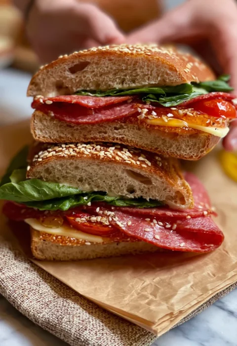 Hot Honey Salami Sandwich