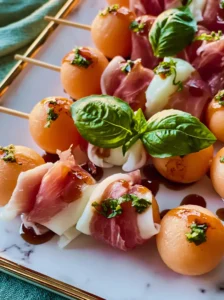 Melon Prosciutto Skewers
