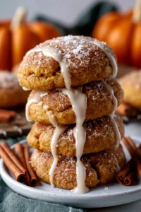 Perfect Pumpkin Snickerdoodle Cookies with Brown Butter Icing