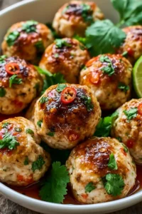 Savory Thai Baked Chicken Meatballs for Easy Weeknight Dinners