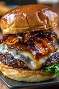 Savory Whiskey Maple Beef Bacon Burger That Will Wow Your Tastebuds