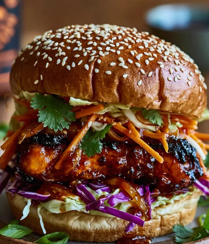 Spicy Korean BBQ Chicken Sandwich