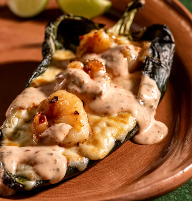 Chiles Rellenos de Camarones