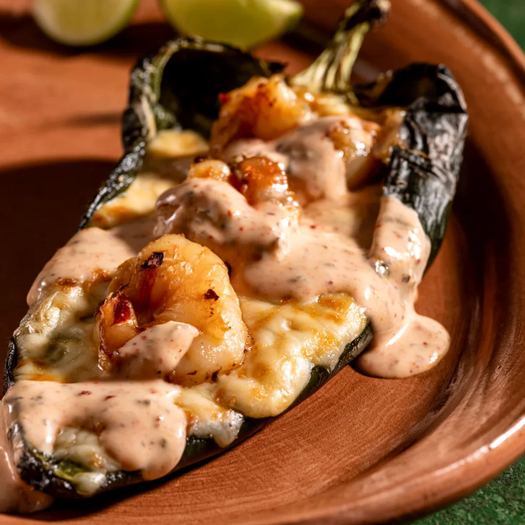 Chiles Rellenos de Camarones (Shrimp St￭ Poblanos)