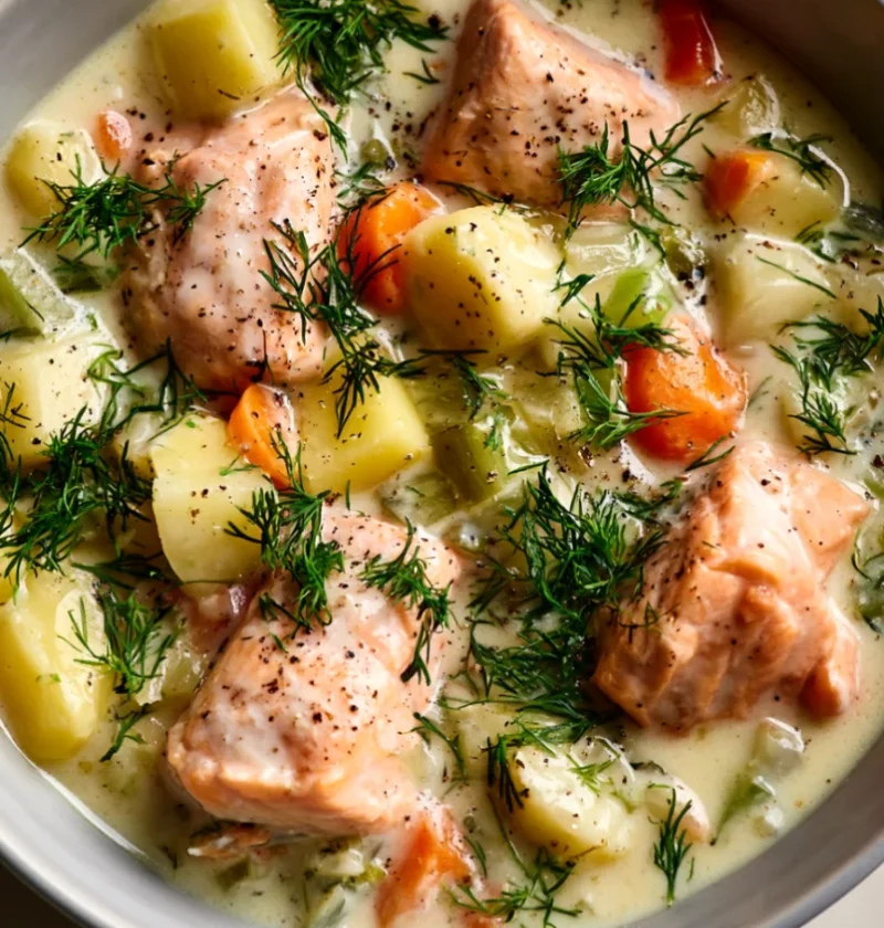 Creamy Dill Salmon Soup