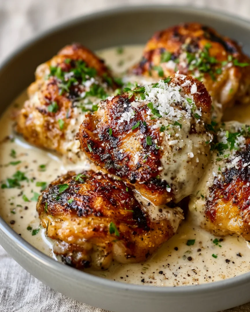 Creamy Garlic Chicken Thighs