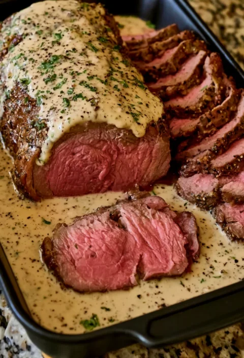 Creamy Garlic Herb Roast Beef
