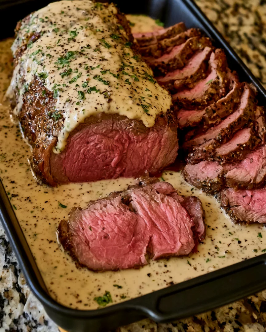 Creamy Garlic Herb Roast Beef