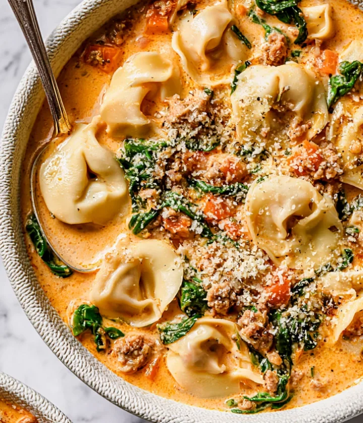 Creamy Sausage Tortellini Soup