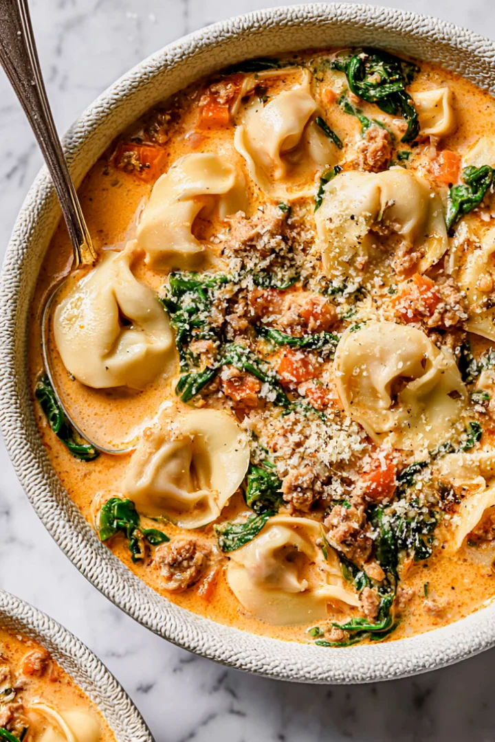 Creamy Sausage Tortellini Soup