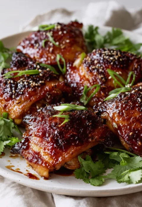 Crispy Hoisin Chicken Thighs