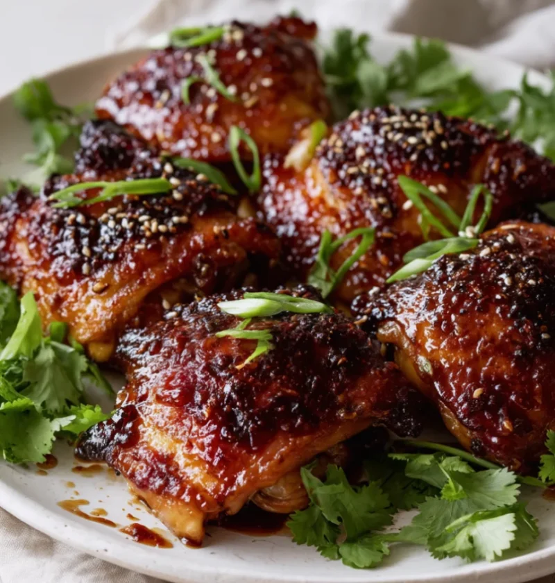 Crispy Hoisin Chicken Thighs