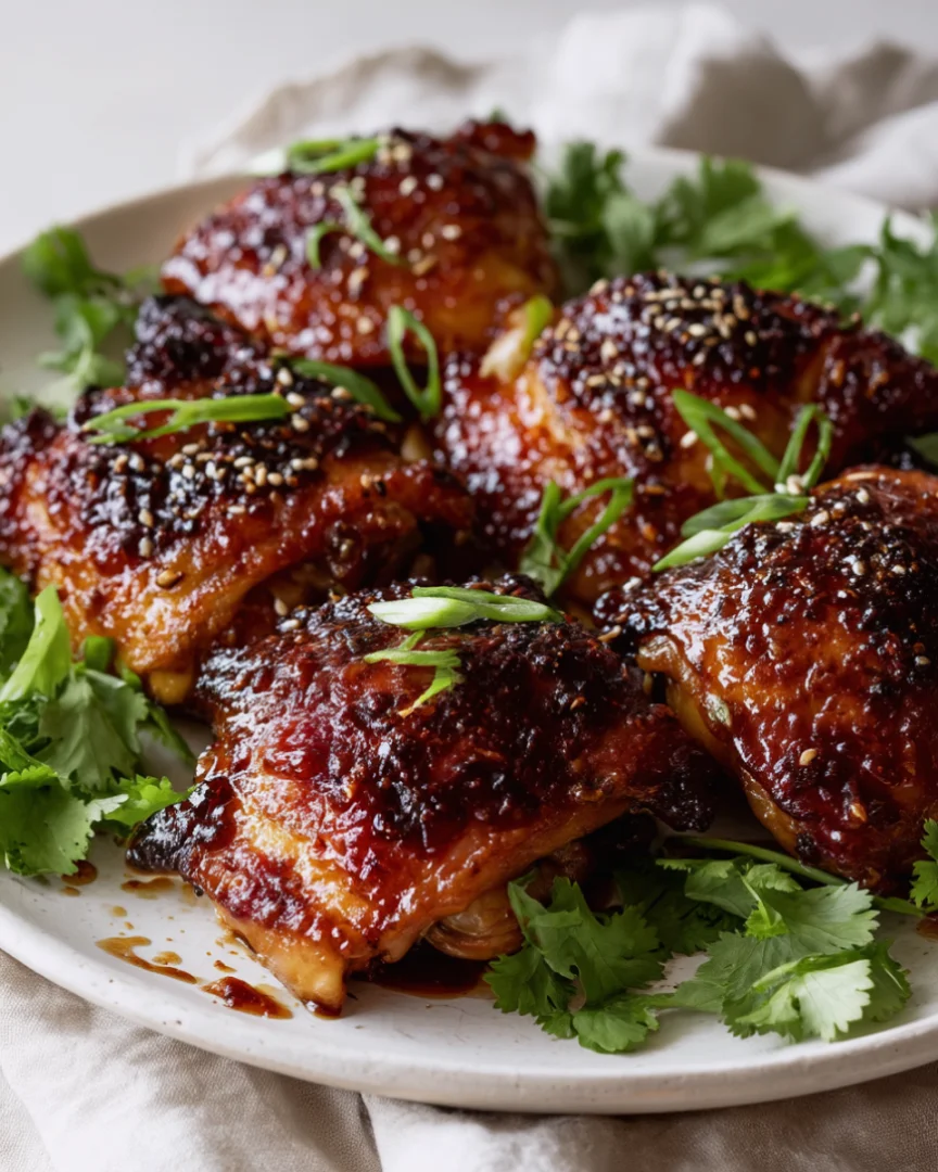 Crispy Hoisin Chicken Thighs