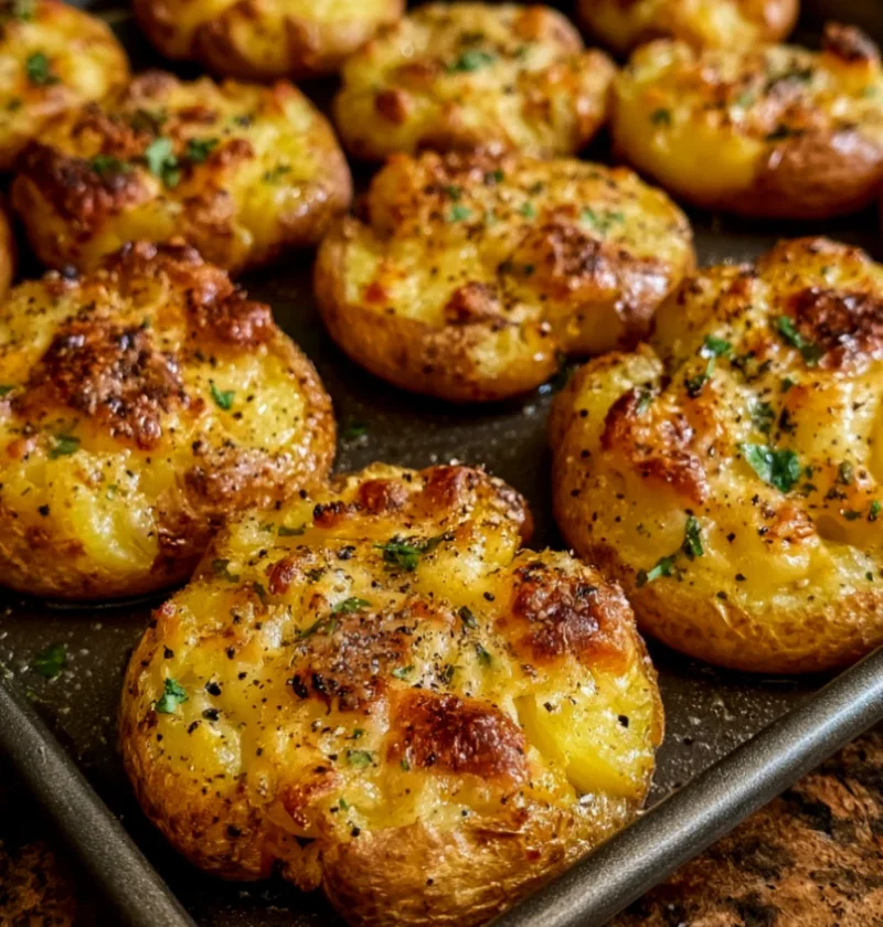 Crispy Parmesan Smashed Potatoes