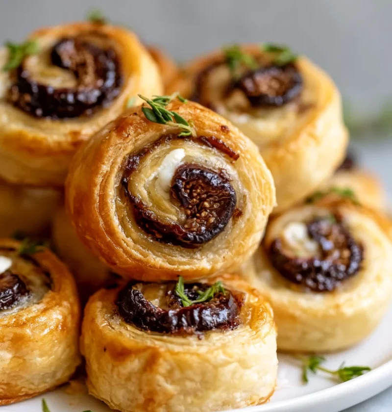 Delicious Fig and Goat Cheese Pinwheels