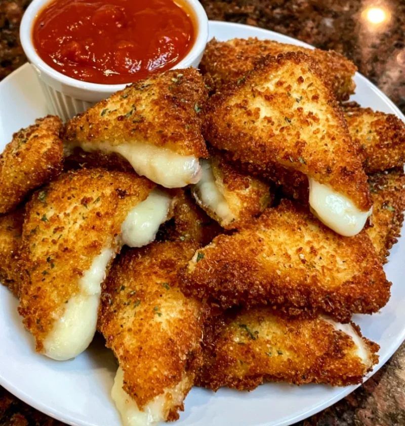 Giant Crispy Fried Mozzarella Wedges