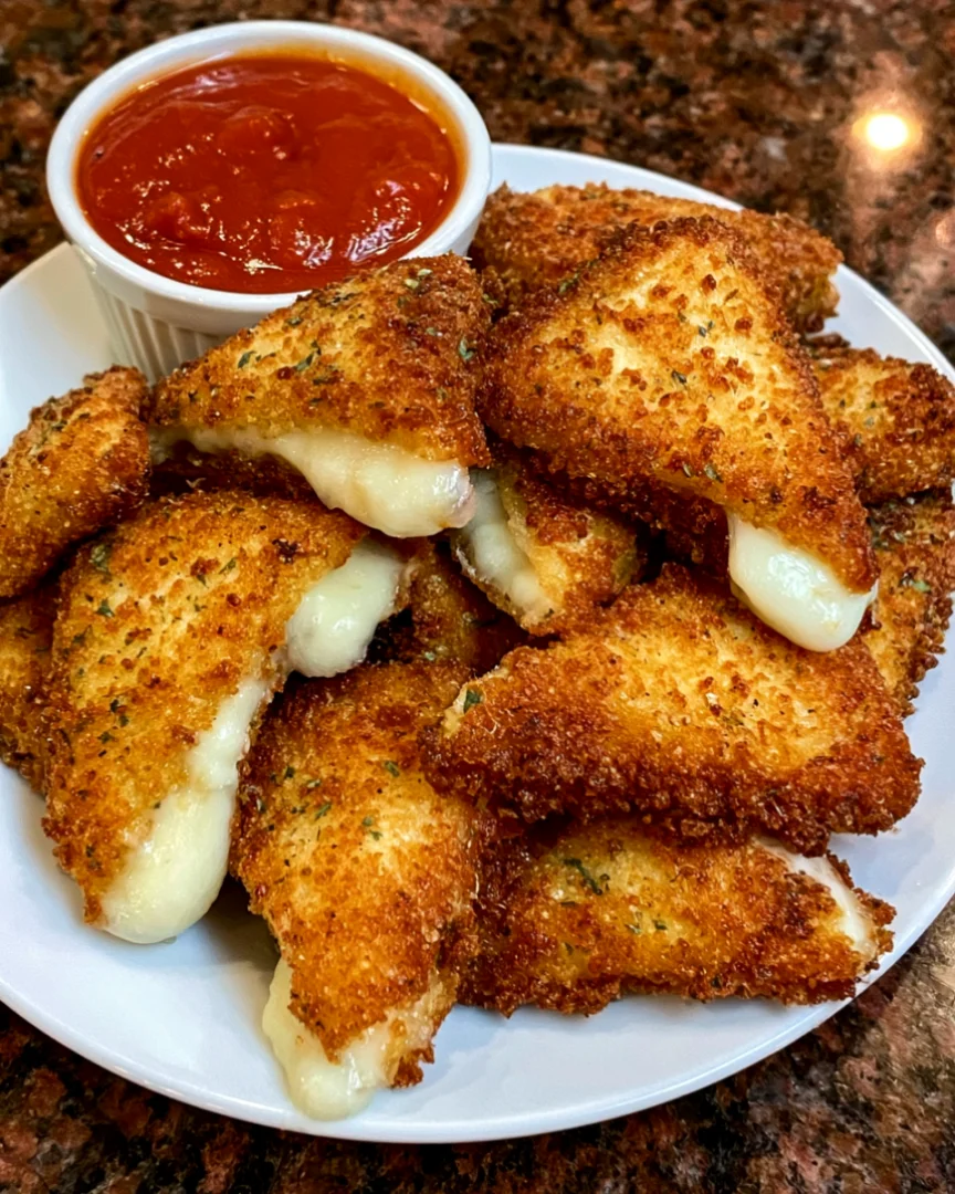 Giant Crispy Fried Mozzarella Wedges