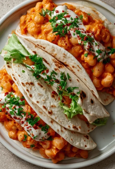 Savory Buffalo White Bean Tacos