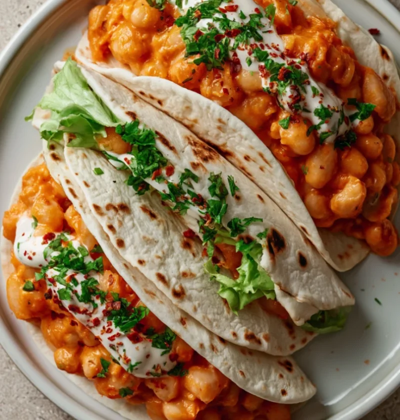 Savory Buffalo White Bean Tacos