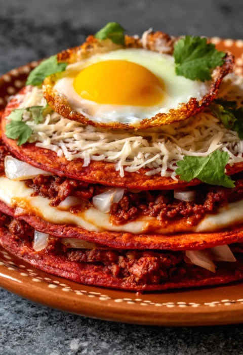 stacked enchiladas
