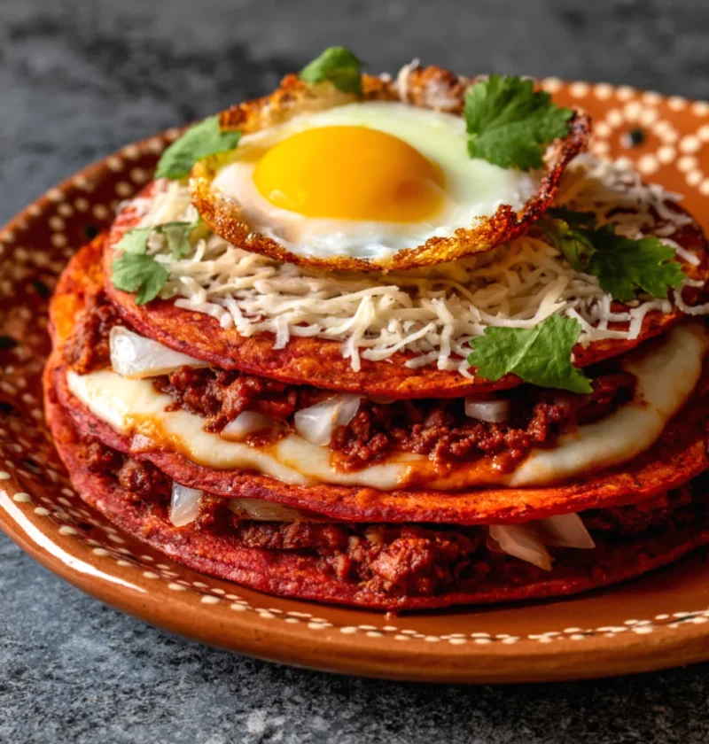 stacked enchiladas