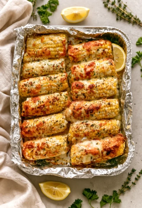 Cheesy Baked Corn on the Cob