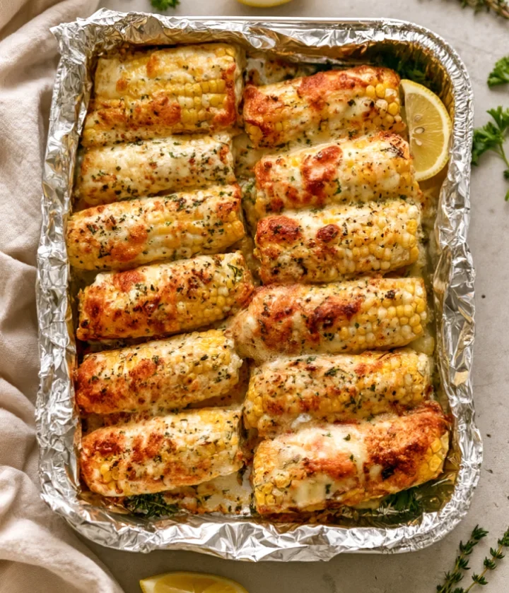 Cheesy Baked Corn on the Cob