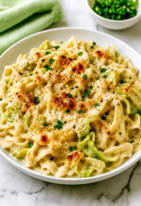 Easy Cheesy Cabbage Alfredo