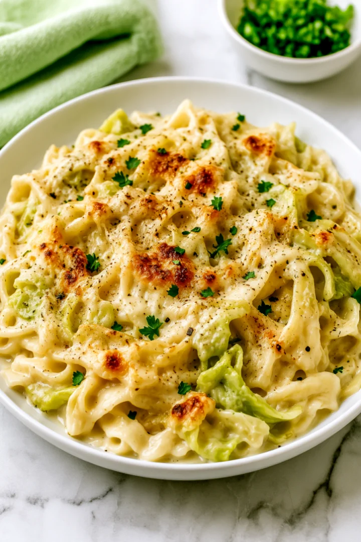 Easy Cheesy Cabbage Alfredo