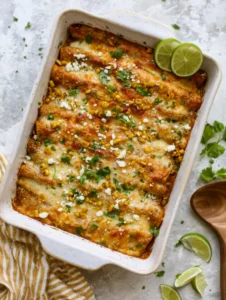 Street Corn Chicken Enchiladas